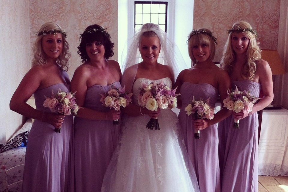 Photo of BRIDE & bridesmaids wedding hair by www.karensbeautifulbrides.co.uk, Suffolk CO100BT