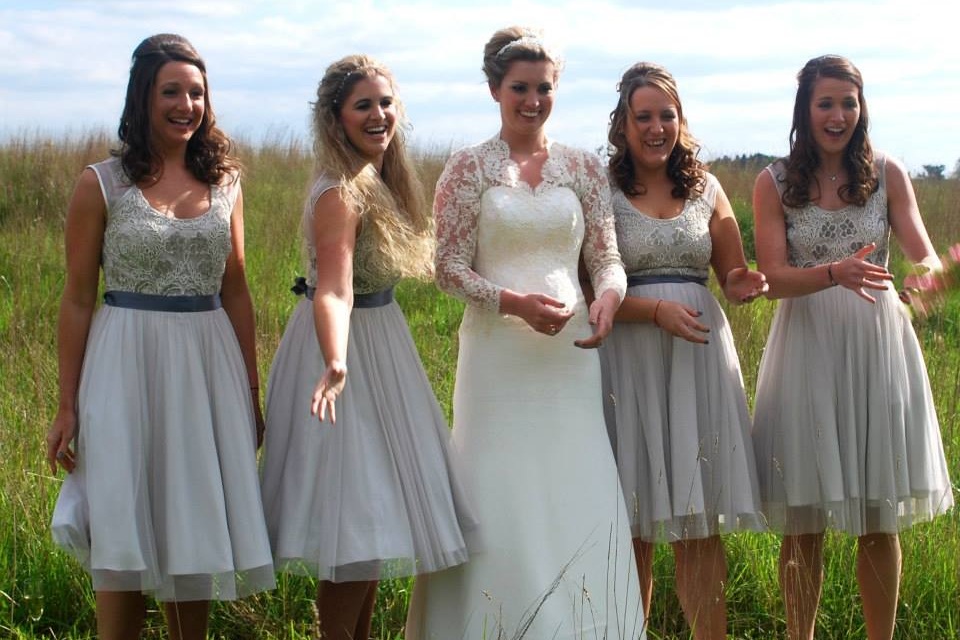 Photo of BRIDE & bridesmaids wedding hair by www.karensbeautifulbrides.co.uk, Suffolk CO100BT