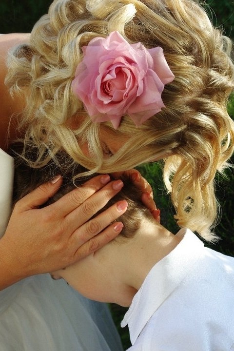 Wedding hair styled by Karens Beautiful Brides in Suffolk.
