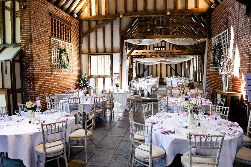 Inside Haughley Park Barn, Suffolk wedding venue