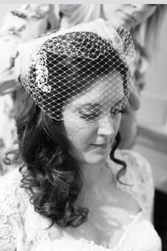 Suffolk wedding hairdresser Karen's Beautiful Brides bird cage hairstyle