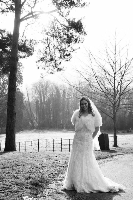 Photo of a bride at a wedding venue photoshoot in Hedingham Castle, Essex
