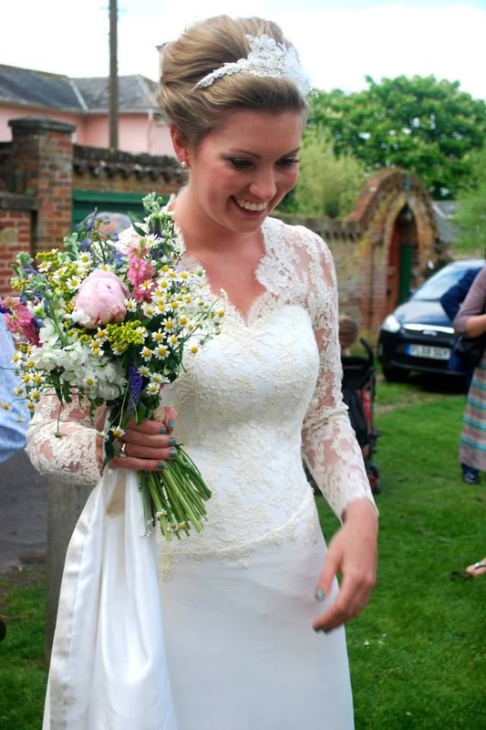 Photo of brides wedding hair by Karen’s Beautiful Brides, Suffolk CO100BT
