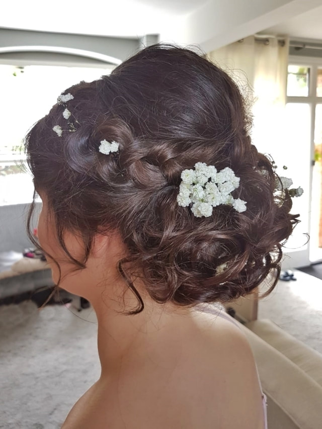 Brides Messy bun Wedding Hair 2019 