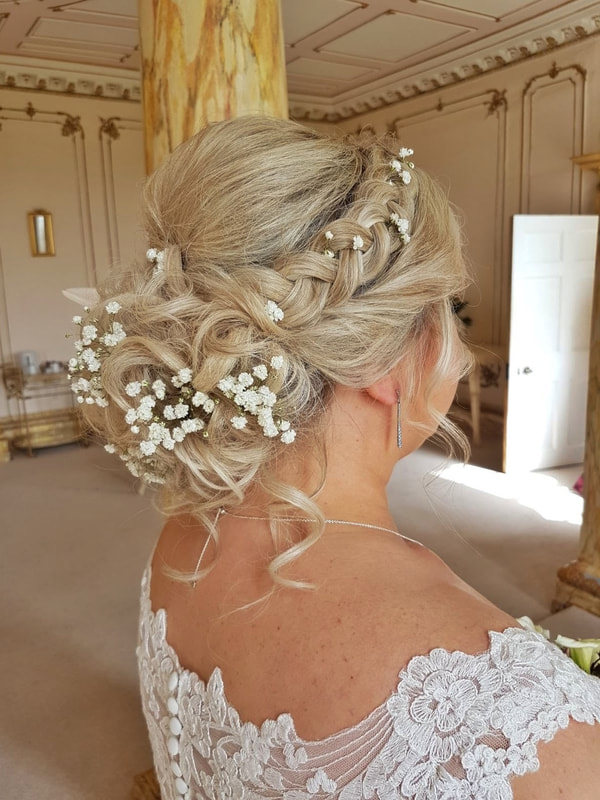 Karen's Beautiful Brides | Wedding Hairdresser | Messy hair up with plait