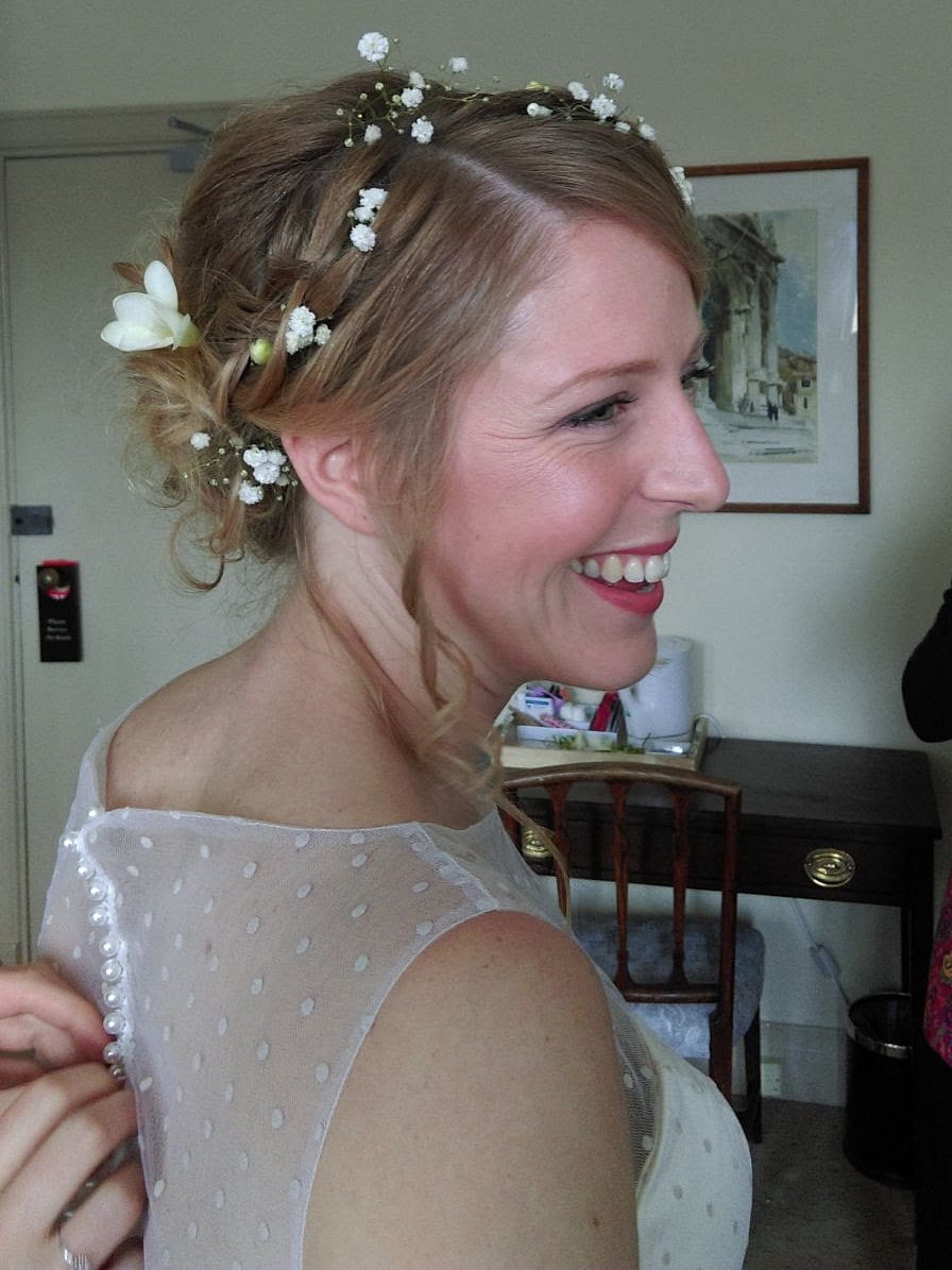 Karen's Beautiful Brides | BoHo hair up | Suffolk Wedding hairdresser