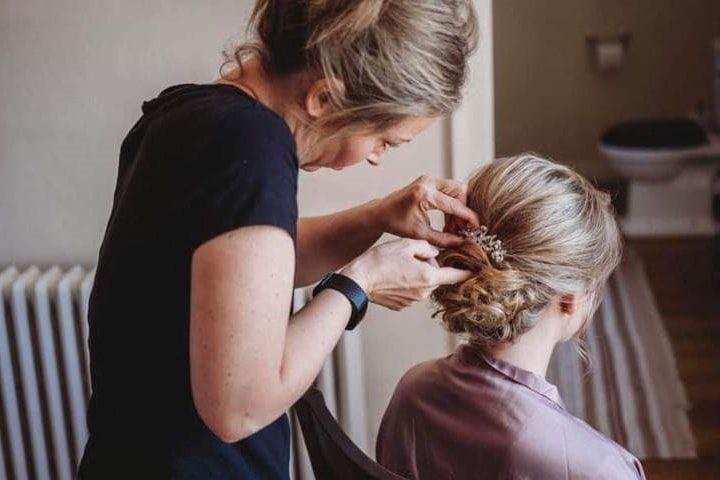 Pre-wedding hair preparations by Karen's Beautiful Brides