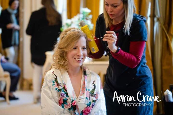 Wedding hair styling by Karen's Beautiful Brides Near Ipswich